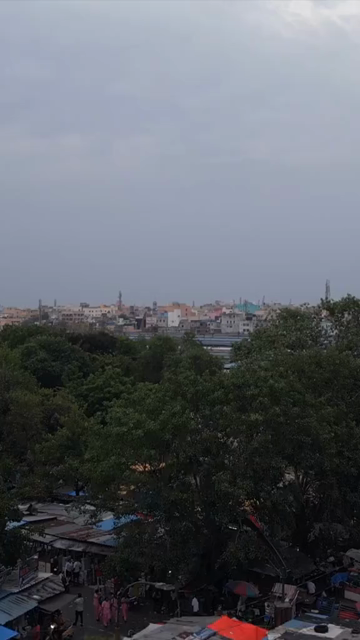 Vertical Aerial View of Chennai Central Railway Station Tamil Nadu India