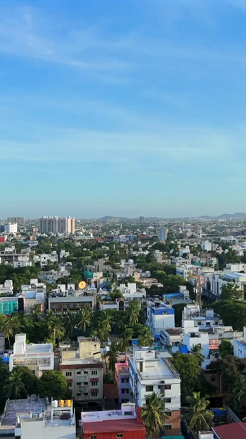 Vertical Aerial View of Chennai Cityscape Tamil Nadu India