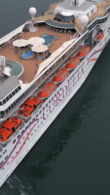 20th August 2026 : Vertical Aerial View of Chennai Port with Cruise Ship Tamil Nadu India
