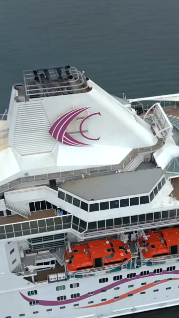 20th August 2026 : Vertical Aerial View of Chennai Port with Cruise Ship Tamil Nadu India