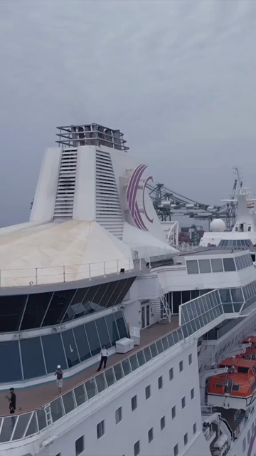 20th August 2026 : Vertical Aerial View of Chennai Port with Cruise Ship Tamil Nadu India