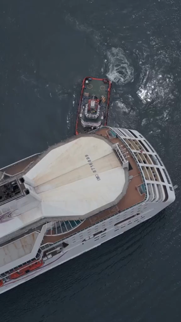 Vertical Aerial View of Chennai Port with Cruise Ship Tamil Nadu India