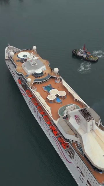 20th August 2026 : Vertical Aerial View of Chennai Port with Cruise Ship Tamil Nadu India