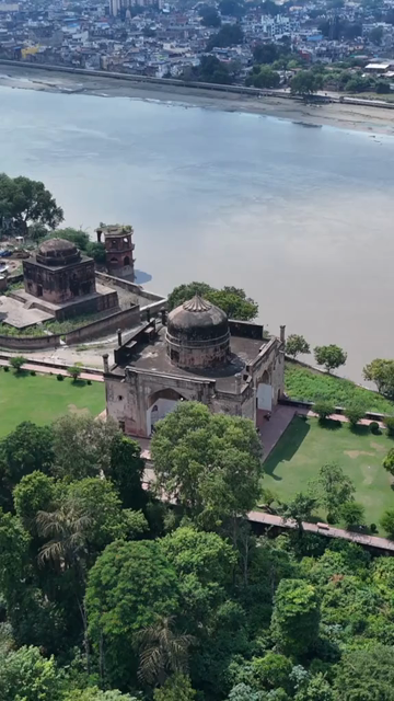 Vertical Aerial View of Chini Ka Rauza in Agra India