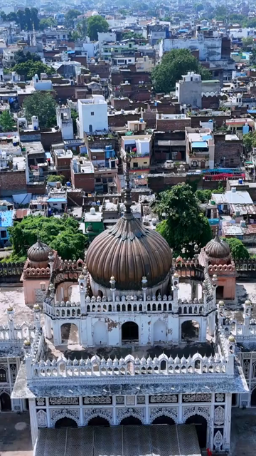 Vertical Aerial View of Chota Imambara Lucknow India