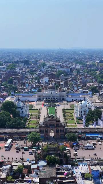 Vertical Aerial View of Chota Imambara Lucknow India