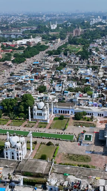 Vertical Aerial View of Chota Imambara Lucknow India