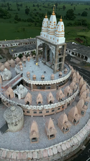 Vertical Aerial View of Choubeesee Jain Temple Chanderi Madhya Pradesh