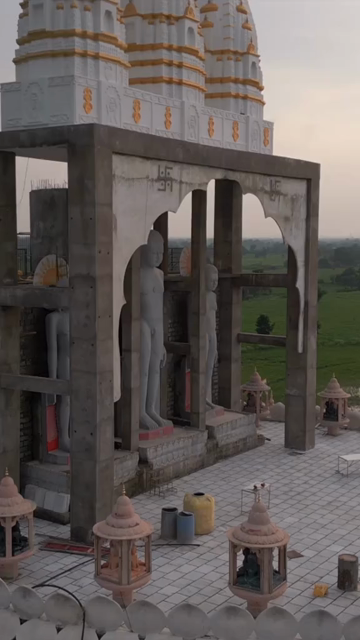 Vertical Aerial View of Choubeesee Jain Temple Chanderi Madhya Pradesh