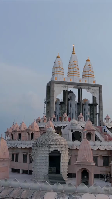 Vertical Aerial View of Choubeesee Jain Temple Chanderi Madhya Pradesh