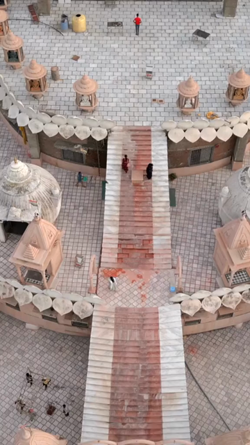 Vertical Aerial View of Choubeesee Jain Temple Chanderi Madhya Pradesh