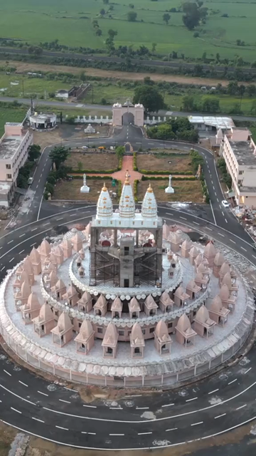 Vertical Aerial View of Choubeesee Jain Temple Chanderi Madhya Pradesh