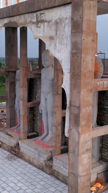 Vertical Aerial View of Choubeesee Jain Temple Chanderi Madhya Pradesh