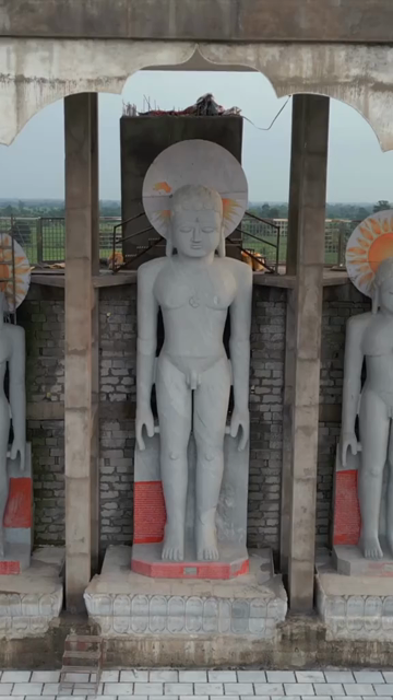 Vertical Aerial View of Choubeesee Jain Temple Chanderi Madhya Pradesh
