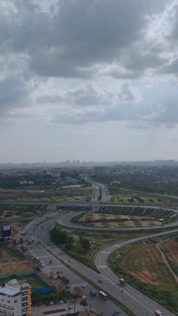 Vertical Aerial View of Cloverleaf Flyover and STRR Junction, Hoskote, Bengaluru, Karnataka