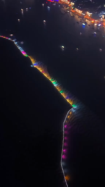 Vertical Aerial View of Fireworks over the Ganges River During Dev Deepawali, Varanasi