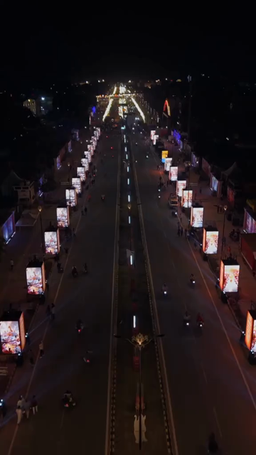 Vertical Aerial View of Fireworks over the Ganges River During Dev Deepawali, Varanasi
