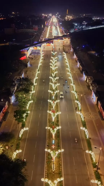 Vertical Aerial View of Fireworks over the Ganges River During Dev Deepawali, Varanasi