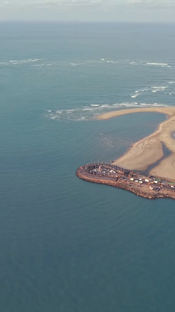 Vertical Aerial View of Dhanushkodi Arichal Munai Road End Tamil Nadu India