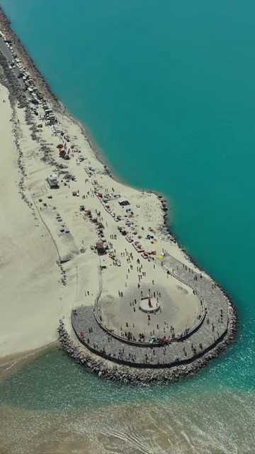 Vertical Aerial View of Dhanushkodi Arichal Munai Road End Tamil Nadu India