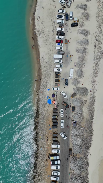 Vertical Aerial View of Dhanushkodi Arichal Munai Road End Tamil Nadu India