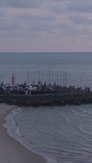 Vertical Aerial View of Dhanushkodi Arichal Munai Road End Tamil Nadu India