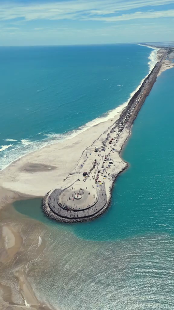 Vertical Aerial View of Dhanushkodi Arichal Munai Road End Tamil Nadu India