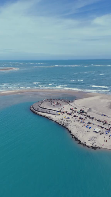 Vertical Aerial View of Dhanushkodi Arichal Munai Road End Tamil Nadu India