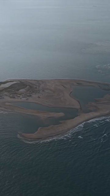 Vertical Aerial View of Dhanushkodi Arichal Munai Road End Tamil Nadu India