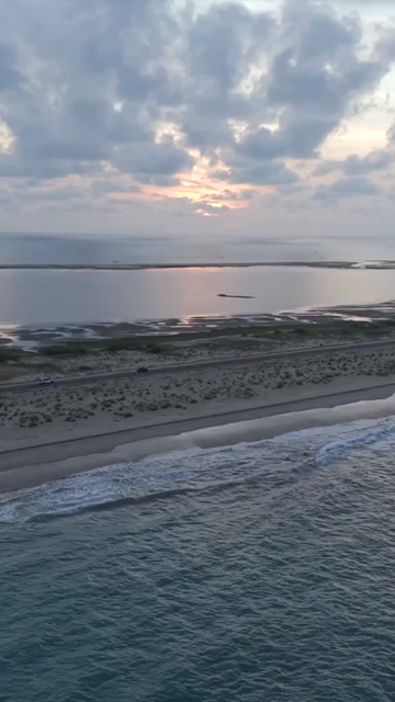 Vertical Aerial View of Dhanushkodi Coastal Road Tamil Nadu India