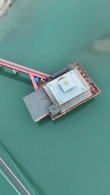 Vertical Aerial View of Dhari Devi Temple on Alaknanda River Uttarakhand India