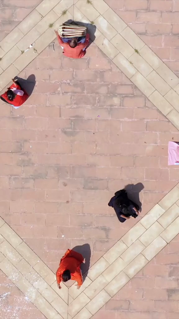 Vertical Aerial View of Dhrupad Singers Performing in Gwalior Madhya Pradesh India