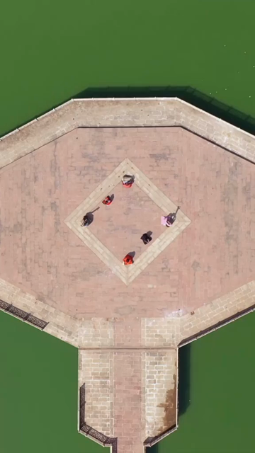 Vertical Aerial View of Dhrupad Singers Performing in Gwalior Madhya Pradesh India