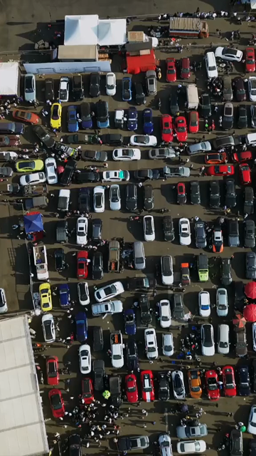 Vertical Aerial View of Drift Event at Aamby Valley Air Strip, Lonavala, Maharashtra