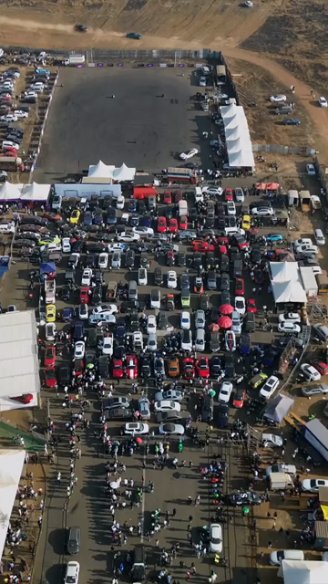 Vertical Aerial View of Drift Event at Aamby Valley Air Strip, Lonavala, Maharashtra