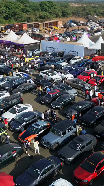 Vertical Aerial View of Drift Event at Aamby Valley Air Strip, Lonavala, Maharashtra