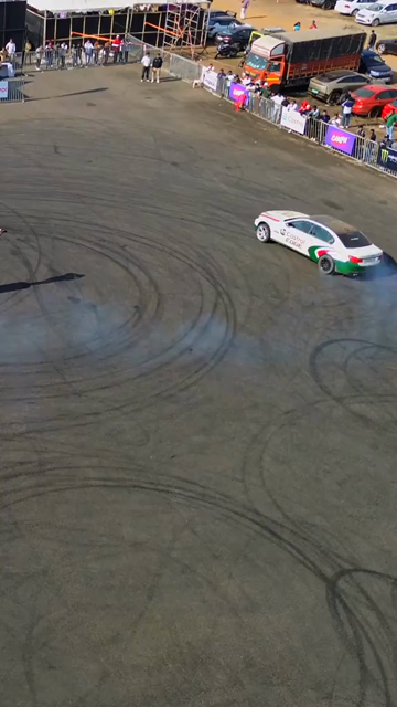07th December 2025 : Vertical Aerial View of Drift Event at Aamby Valley Air Strip, Lonavala, Maharashtra