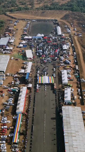 Vertical Aerial View of Drift Event at Aamby Valley Air Strip, Lonavala, Maharashtra