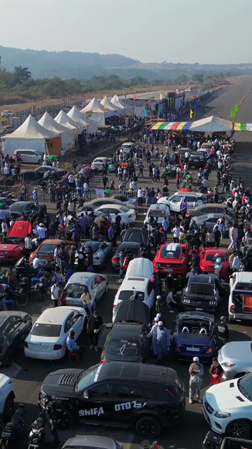 Vertical Aerial View of Drift Event at Aamby Valley Air Strip, Lonavala, Maharashtra