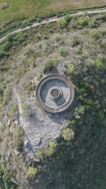Vertical Aerial View of Ekattarso Mahadev Temple Mitaoli Morena Madhya Pradesh India