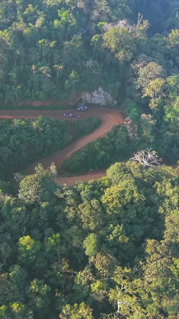 Vertical Aerial View of Forest Hills in Lambasingi, Andhra Pradesh, India
