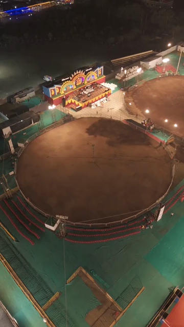 Vertical Aerial View of Garba Festival Ground in Bhopal, India