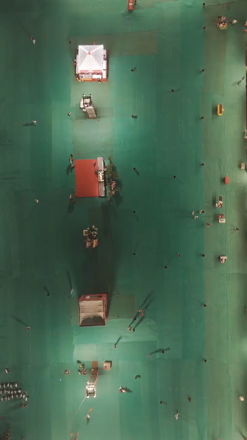Vertical Aerial View of Garba Festival Ground in Bhopal, India