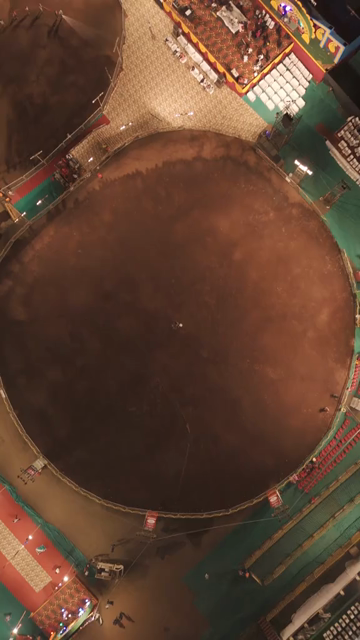 Vertical Aerial View of Garba Festival Ground in Bhopal, India