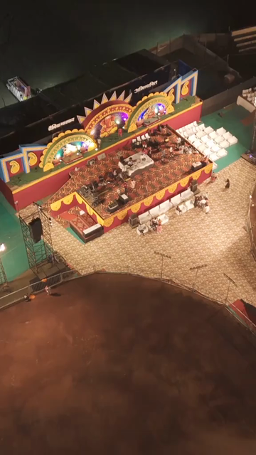Vertical Aerial View of Garba Festival Ground in Bhopal, India