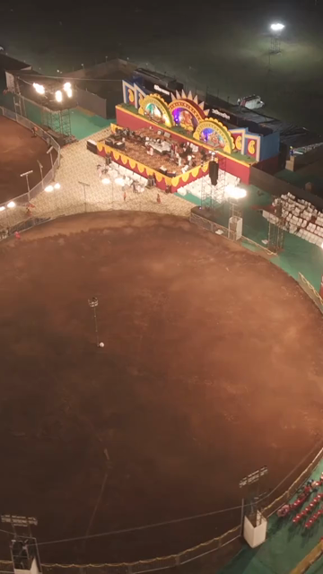 Vertical Aerial View of Garba Festival Ground in Bhopal, India