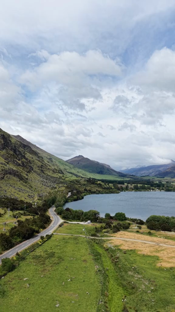 Vertical Aerial View of Glendhu Bay and Lake Wanaka New Zealand