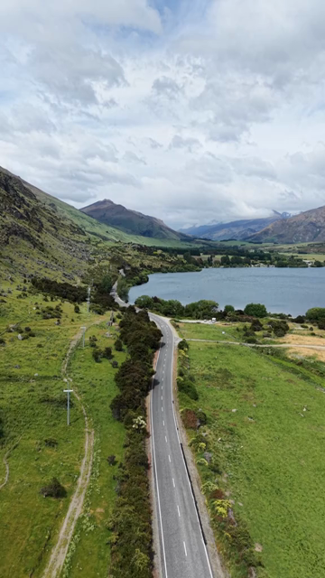 Vertical Aerial View of Glendhu Bay and Lake Wanaka New Zealand