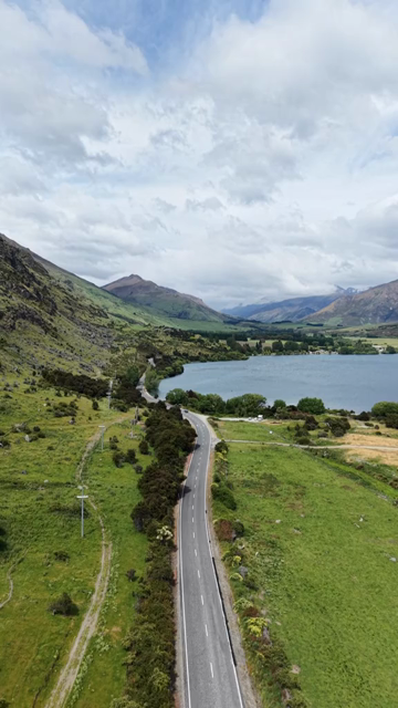 Vertical Aerial View of Glendhu Bay and Lake Wanaka New Zealand
