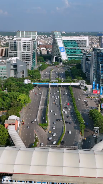 Vertical Aerial View of Gurugram Cyber City India
